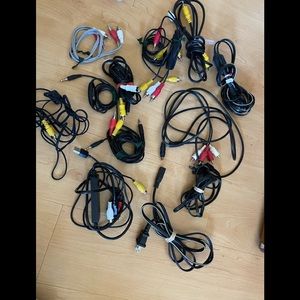 AC Cables 3 Ft. and 6 Ft. Bundle 13 Electronic CABLES. Aux. dvd / jacks / RCA 13